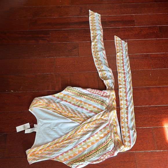 ANTHROPOLOGIE DOLAN EMBROIDERY WRAP TOP SIZE S / M COLOR MIX COLORS NWT - Picture 13 of 13